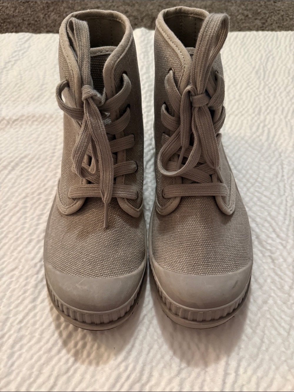 SO Dragonfruit Canvas Ankle Boots Gray US 7.5 D